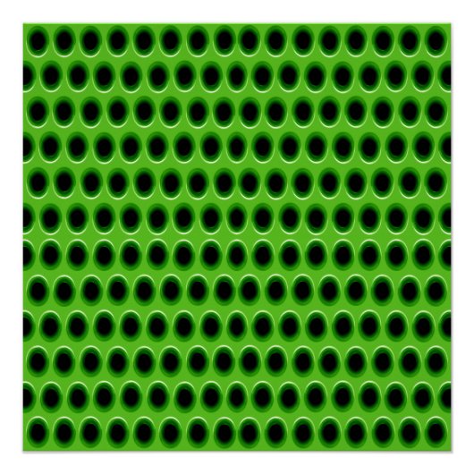 Groen Geperforeerd Grillpatroon Perfect Poster (Voorkant)
