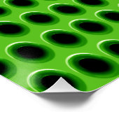 Groen Geperforeerd Grillpatroon Perfect Poster (Hoek)