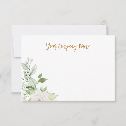 Groen gepersonaliseerd bedrijf notitiekaartje (Voorkant)