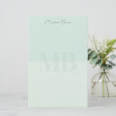Groen Gepersonaliseerd Briefpapier (Staand voorkant)