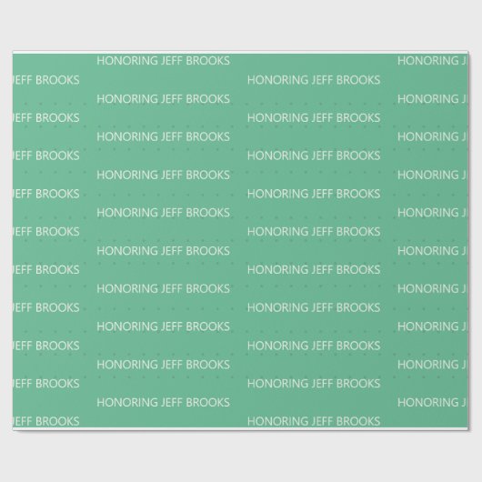 Groen gepersonaliseerd cadeaupapier (Vlak)