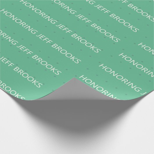 Groen gepersonaliseerd cadeaupapier (Hoek)