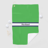 Groen gepersonaliseerd Golfhanddoek HAMbWG (Insitu)