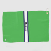 Groen gepersonaliseerd Golfhanddoek HAMbWG (Horizontaal)