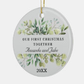 Groen Gepersonaliseerd Koppels Ornament (Links)