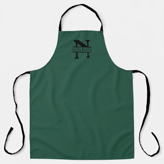 Groen gepersonaliseerd Monogram Apron Schort (Voorkant)