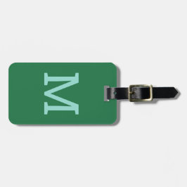Groen Gepersonaliseerd Monogram Initiaal Bagagelab Bagagelabel