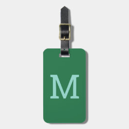 Groen Gepersonaliseerd Monogram Initiaal Bagagelab Bagagelabel