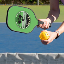 Groen gepersonaliseerd pickleball paddle