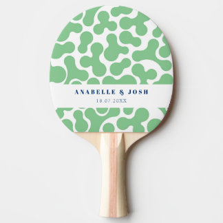 Groen gepersonaliseerd pingpongpeddel tafeltennisbatje