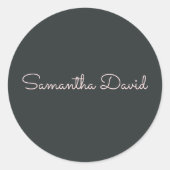 Groen gepersonaliseerd ronde sticker (Voorkant)