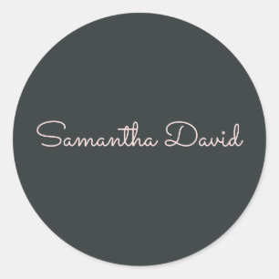 Groen gepersonaliseerd ronde sticker