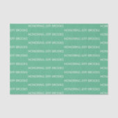 Groen gepersonaliseerd tissuepapier (Voorkant)