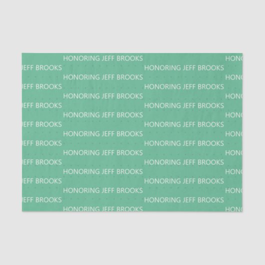 Groen gepersonaliseerd tissuepapier (Voorkant)