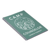 Groen Gepersonaliseerd Zomerkamp Counselor Notitieboek (Rechterzijde)
