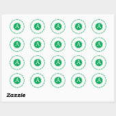 Groen - Gepersonaliseerde envelopzegels Ronde Sticker (Vel)