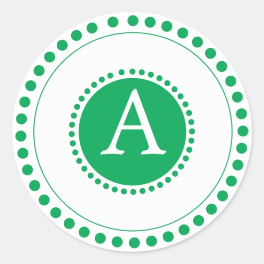Groen - Gepersonaliseerde envelopzegels Ronde Sticker (Voorkant)