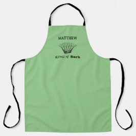 Groen Gepersonaliseerde Koning van Bark Grappig Sc Schort