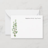 Groen gepersonaliseerde notitiekaarten notitiekaartje (Voorkant)