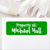 Groen geplakt "Bezit van:" Etiket (Insitu)