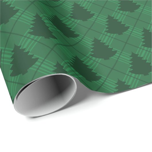 Groen geplakt kerstcadeautje cadeaupapier (Rol Hoek)