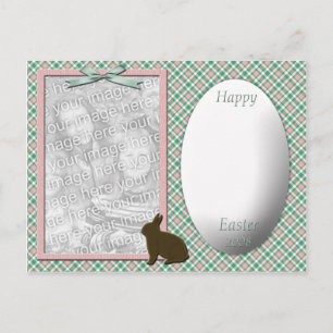 Groen geplakt Pasen Foto Template Feestdagenkaart