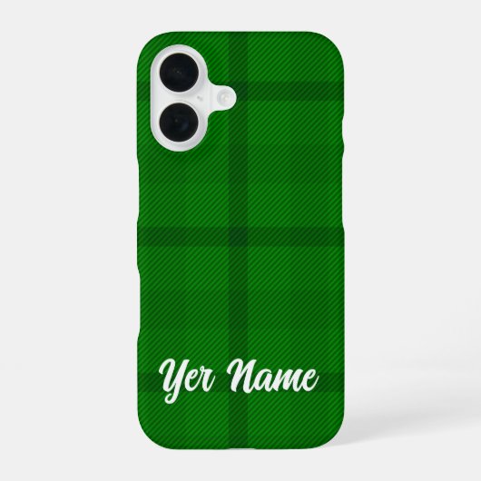 Groen geplakt patroon - iPhone 16 hoesje (Achterkant)