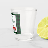Groen geplakt penseel  kerstmis met  shot glas (Rechts)
