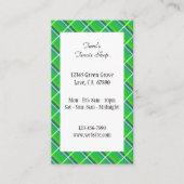 Groen geplakt preppy bewerkbaar klein Visitekaartj Visitekaartje (Voorkant)