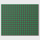 Groen geplakt Vakantie Tartan Stijlvol Traditionee Cadeaupapier (Vlak)