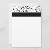 Groen Gerbera Daisy Black Scroll Vrijgezellenfeest Kaart (Achterkant)