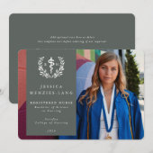 Groen geregistreerd verpleegkundige Asclepius Afst Aankondiging (Voorkant / Achterkant)