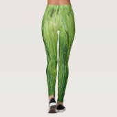 Groen gersteveld, voorjaarsclose-up. leggings (Achterkant)