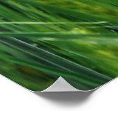 Groen gersteveld, voorjaarsclose-up. poster (Hoek)