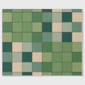 Groen geruit cadeaupapier (Vlak)