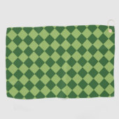 Groen geruit diamantpatroon golfhanddoek (Horizontaal)