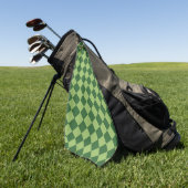 Groen geruit diamantpatroon golfhanddoek (Groen)
