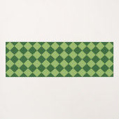 Groen geruit diamantpatroon  yogamat (Achterkant (horizontaal))