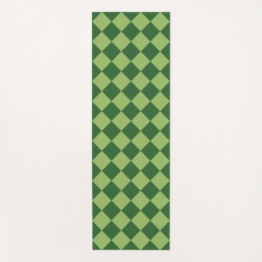 Groen geruit diamantpatroon  yogamat (Voorkant)