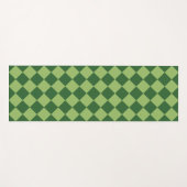 Groen geruit diamantpatroon  yogamat (Voorkant (horizontaal))