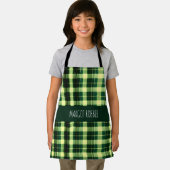 Groen geruit gaas geometrisch patroon schort (Insitu)