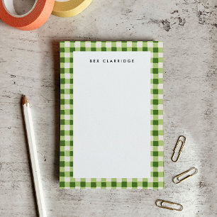 Groen geruit gepersonaliseerd post-it® notes