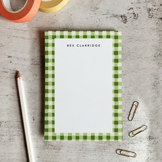 Groen geruit gepersonaliseerd post-it® notes