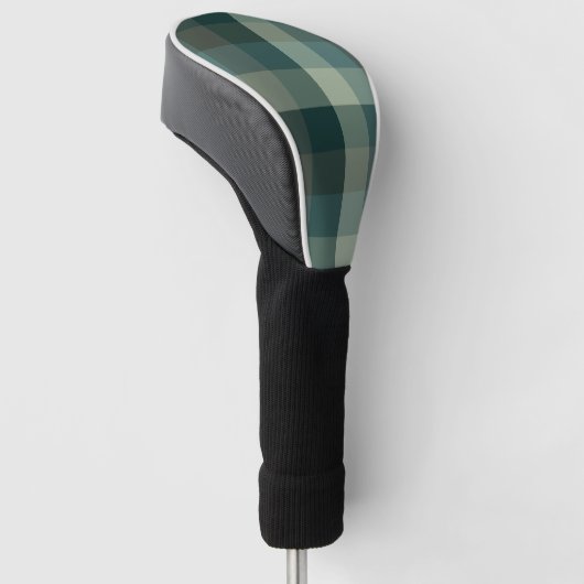 Groen geruit geruit ontwerp golfheadcover (Schuin)