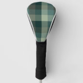 Groen geruit geruit ontwerp golfheadcover (Voorkant)