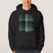 Groen geruit geruit ontwerp hoodie (Voorkant)