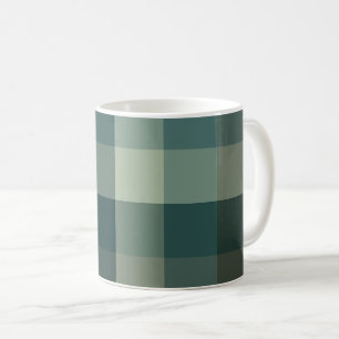 Groen geruit geruit ontwerp koffiemok