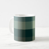 Groen geruit geruit ontwerp koffiemok (Voorkant links)