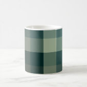 Groen geruit geruit ontwerp koffiemok (Center)