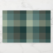 Groen geruit geruit ontwerp sparkling wijnetiket (Enkel label)
